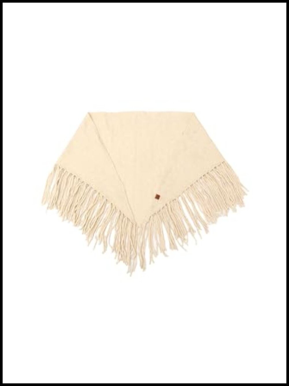 Long Fringe Triangle Scarf Recycled Polyester Women's Accessory